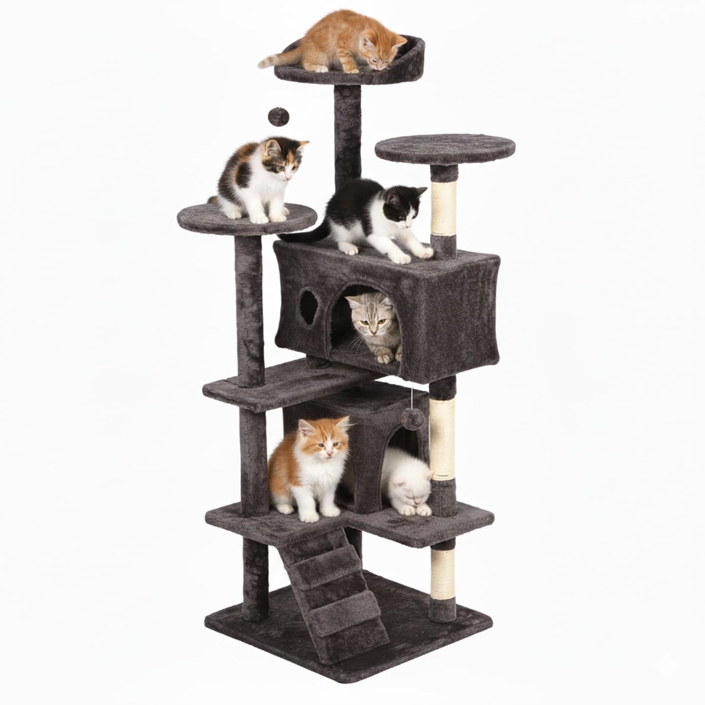 Multi-Level Cat Tree with Condo & Scratching Posts