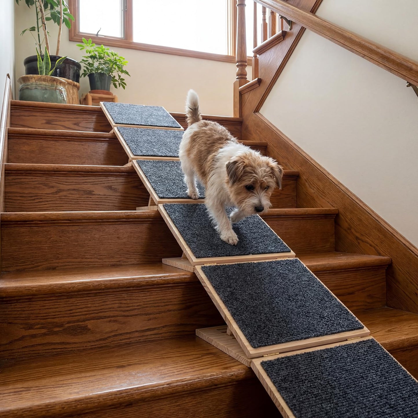 Adjustable Foldable Pet Ramp with Non-Slip Surface