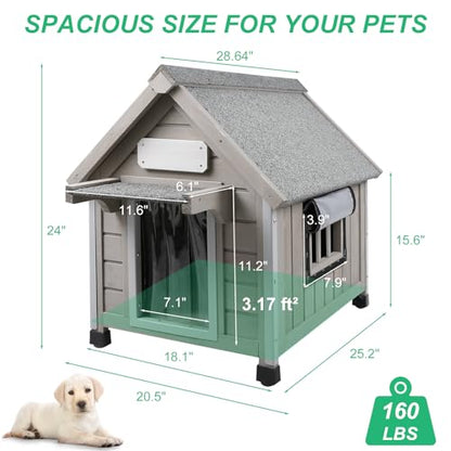 Wooden Dog House with Waterproof Roof & Window