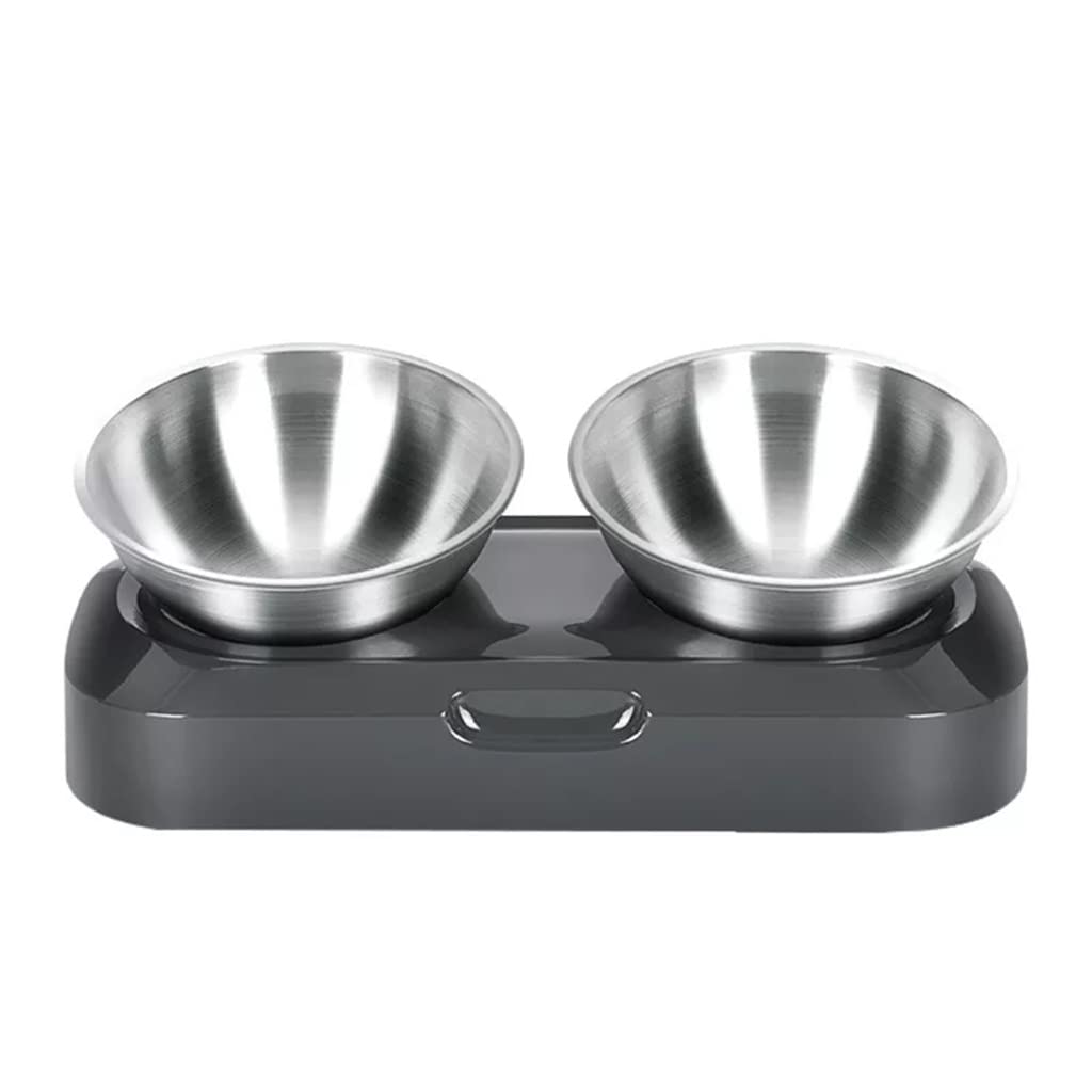 Adjustable Stainless Steel Pet Food & Water Bowl