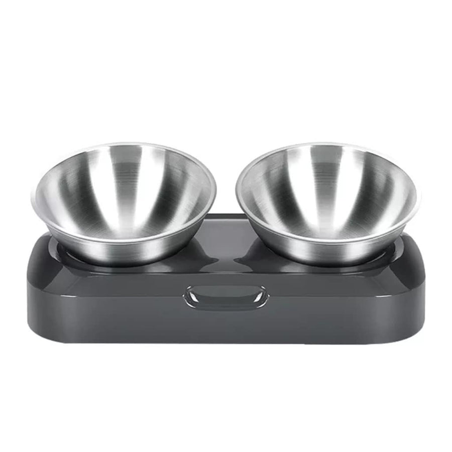 Adjustable Stainless Steel Pet Food & Water Bowl