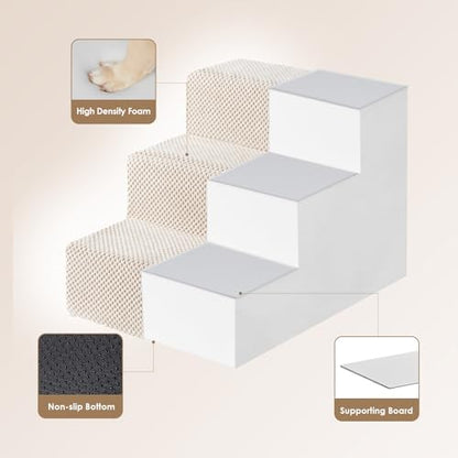 Extra Wide Pet Stairs Ramp for Beds and Couches