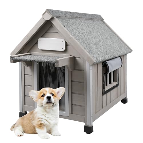 Wooden Dog House with Waterproof Roof & Window
