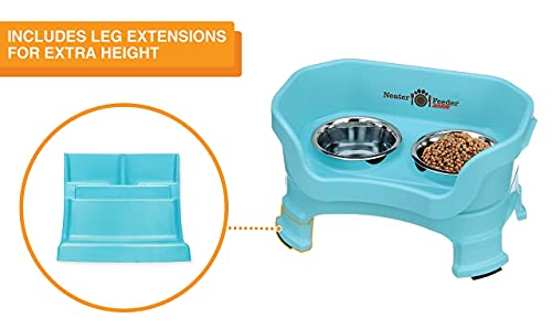Adjustable Elevated Pet Bowl Set with Splash Guard