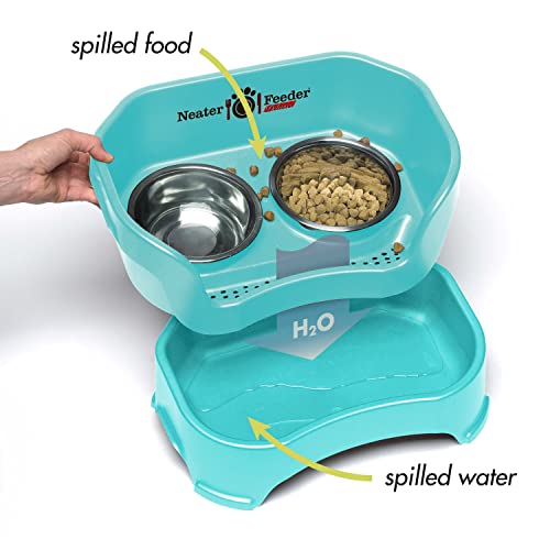 Adjustable Elevated Pet Bowl Set with Splash Guard