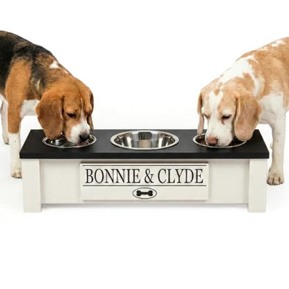 Elevated Dog Bowl Stand with Food Storage Bin