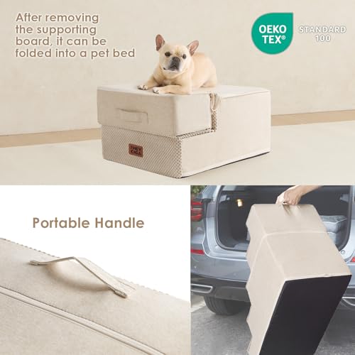 Extra Wide Pet Stairs Ramp for Beds and Couches