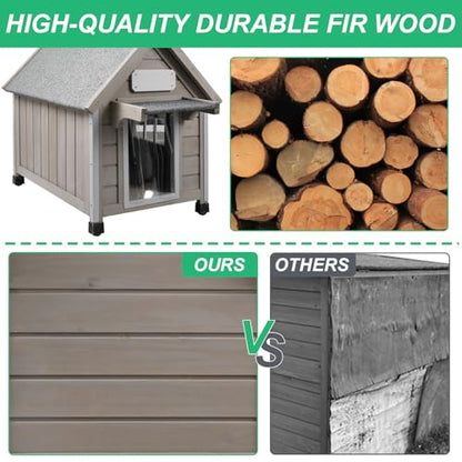 Wooden Dog House with Waterproof Roof & Window
