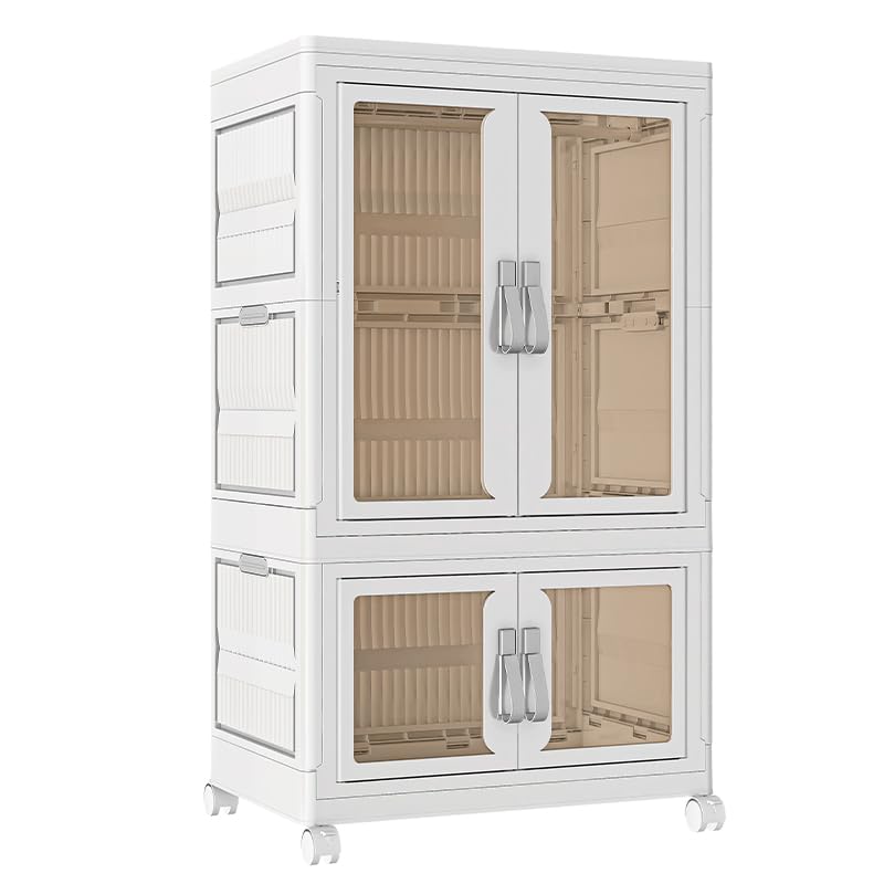 2-Tier Pet Clothing Storage Cabinet with Hanging Rod