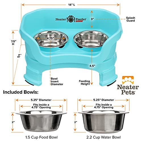 Adjustable Elevated Pet Bowl Set with Splash Guard