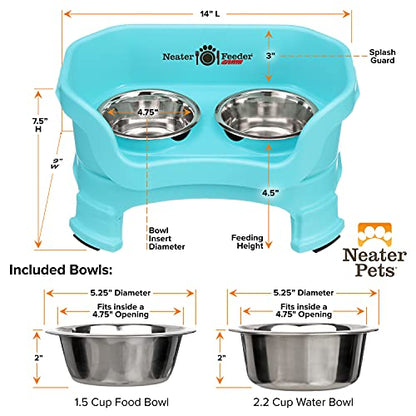 Adjustable Elevated Pet Bowl Set with Splash Guard
