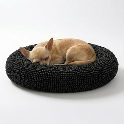 Plush Donut Pet Bed with Removable Cover