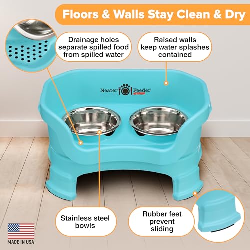 Adjustable Elevated Pet Bowl Set with Splash Guard