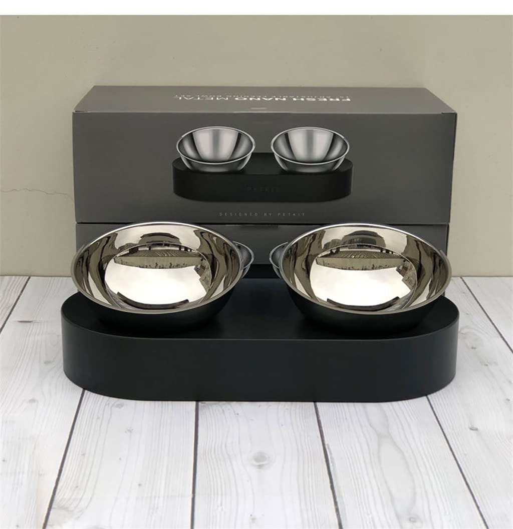 Adjustable Stainless Steel Pet Food & Water Bowl