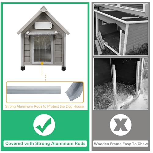 Wooden Dog House with Waterproof Roof & Window