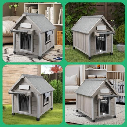 Wooden Dog House with Waterproof Roof & Window
