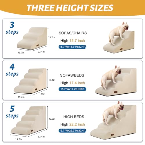 Non-Slip Pet Ramp and Stairs for Beds and Couches
