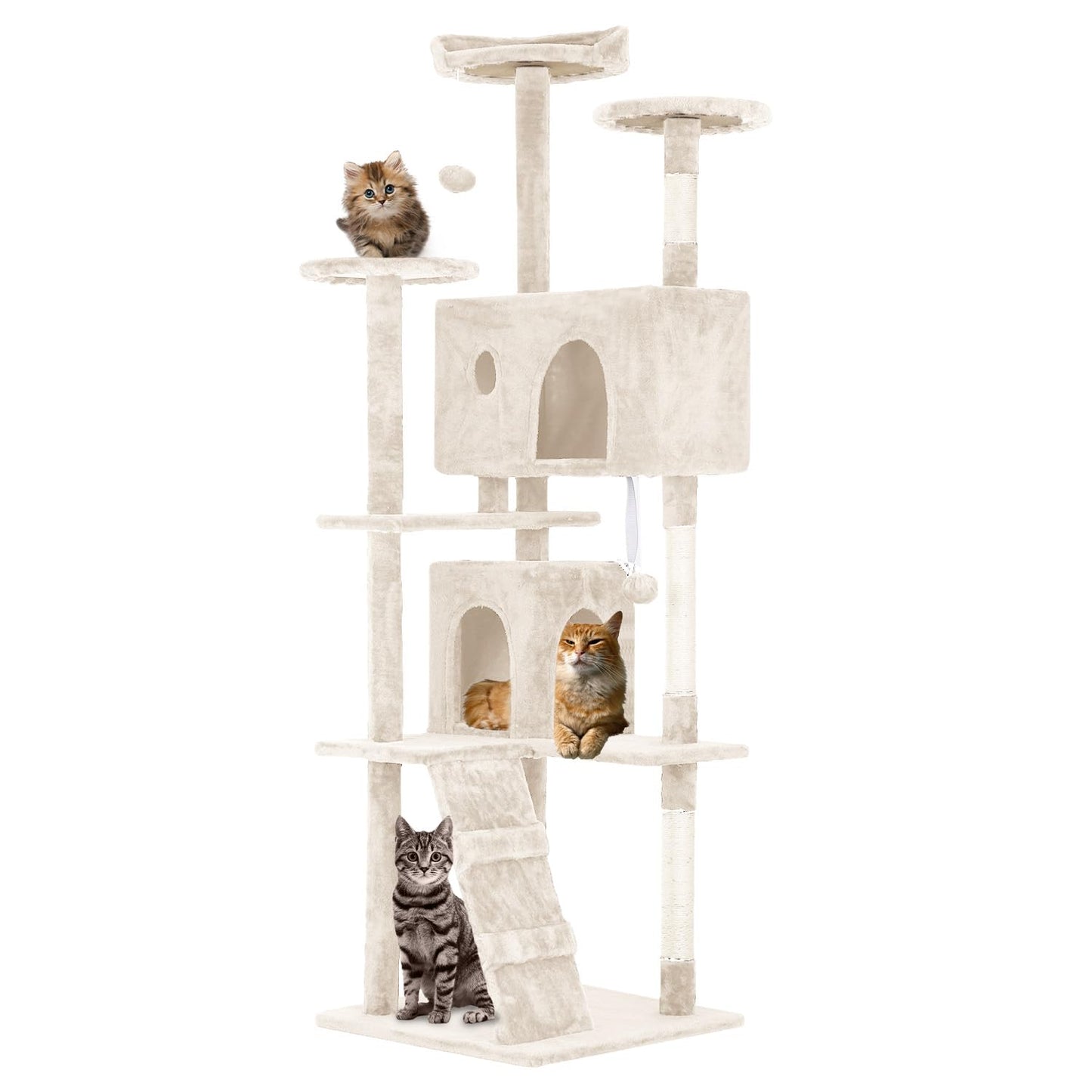 Multi-Level Cat Tree with Condo & Scratching Posts