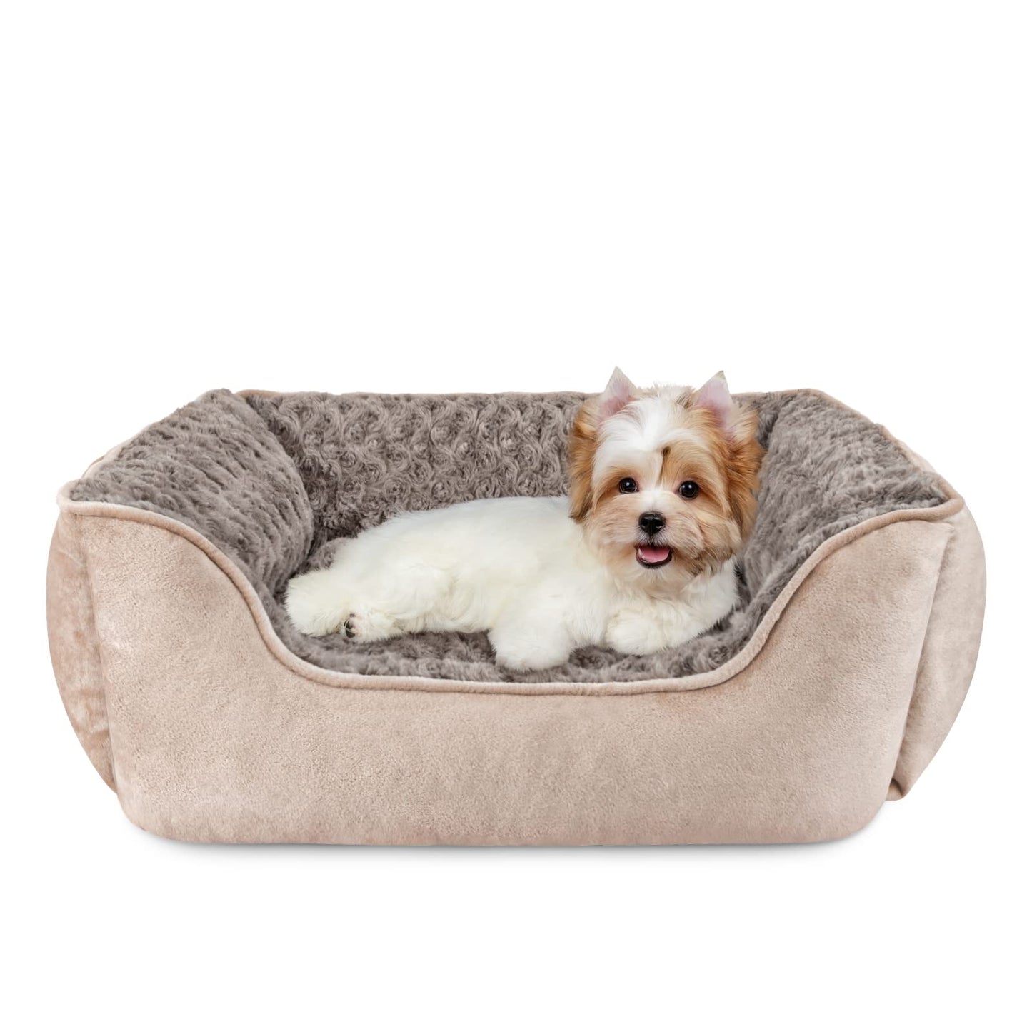 Human-Sized Faux Fur Pet Bed with Pillow Set
