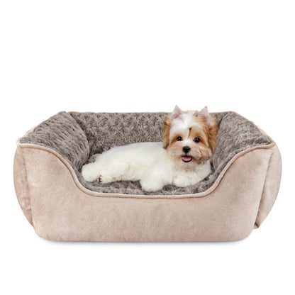Human-Sized Faux Fur Pet Bed with Pillow Set