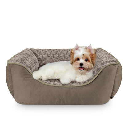 Human-Sized Faux Fur Pet Bed with Pillow Set