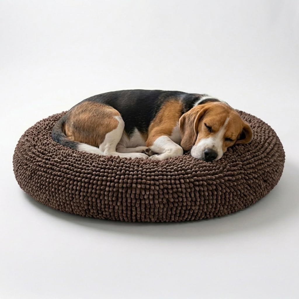Plush Donut Pet Bed with Removable Cover