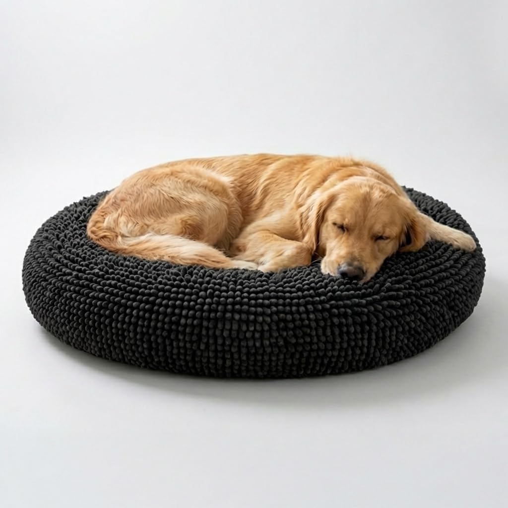Plush Donut Pet Bed with Removable Cover