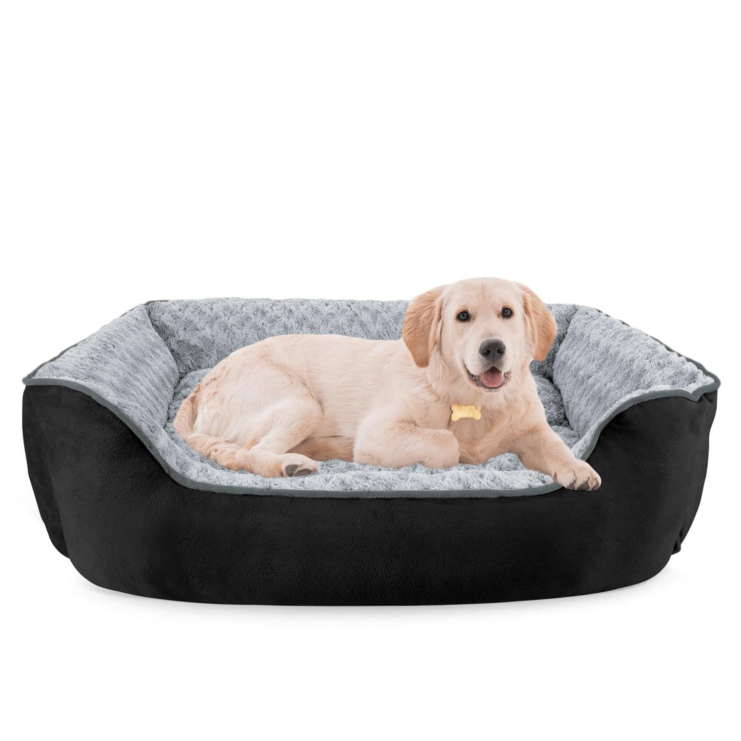 Human-Sized Faux Fur Pet Bed with Pillow Set