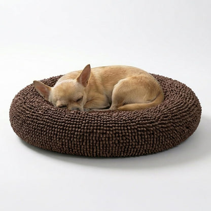Plush Donut Pet Bed with Removable Cover