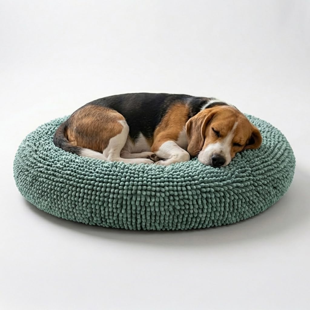 Plush Donut Pet Bed with Removable Cover