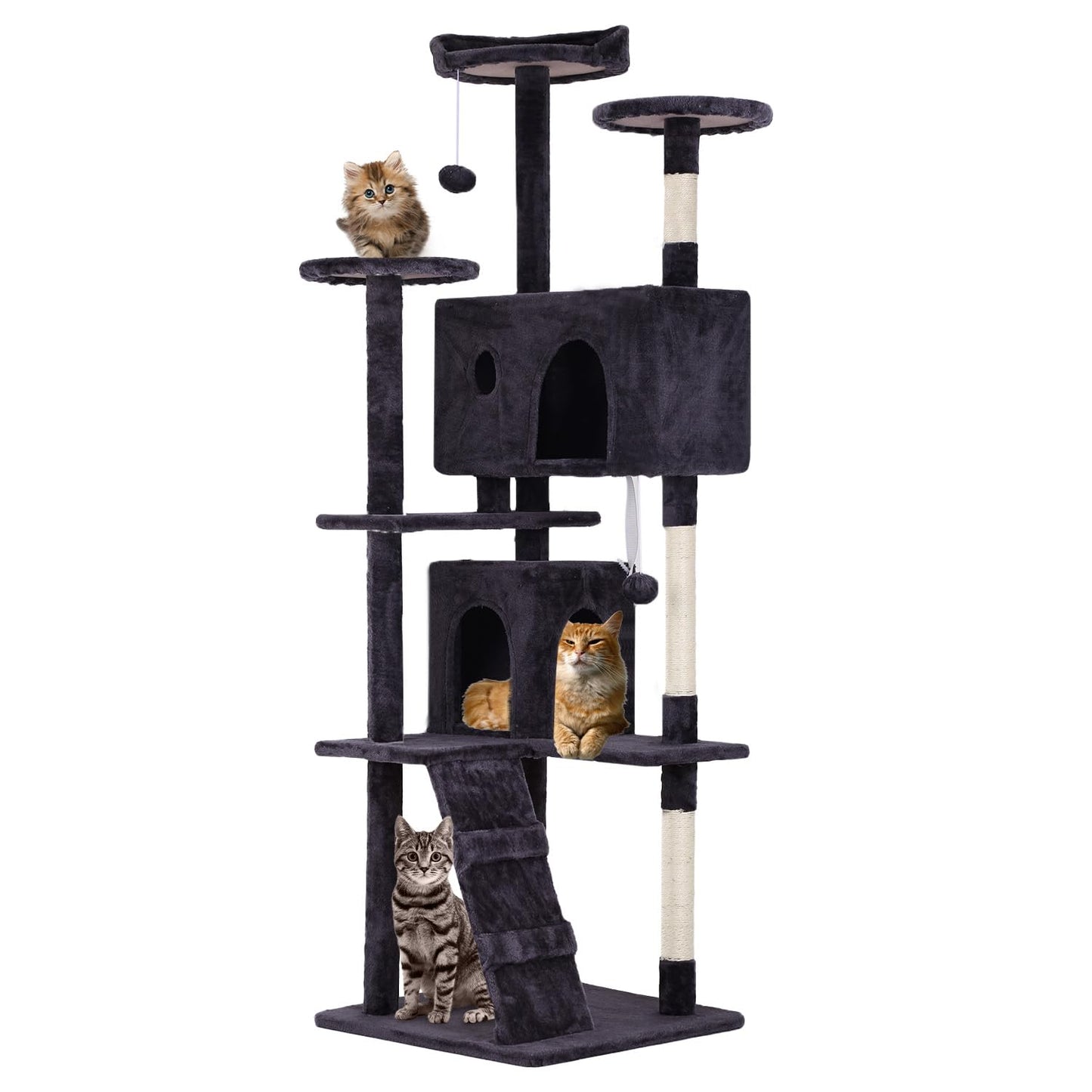 Multi-Level Cat Tree with Condo & Scratching Posts