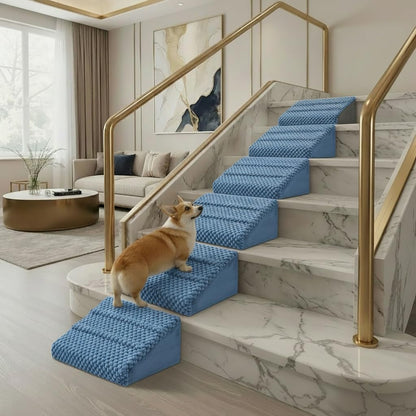 Anti-Slip Foam Pet Ramp Steps with Washable Cover