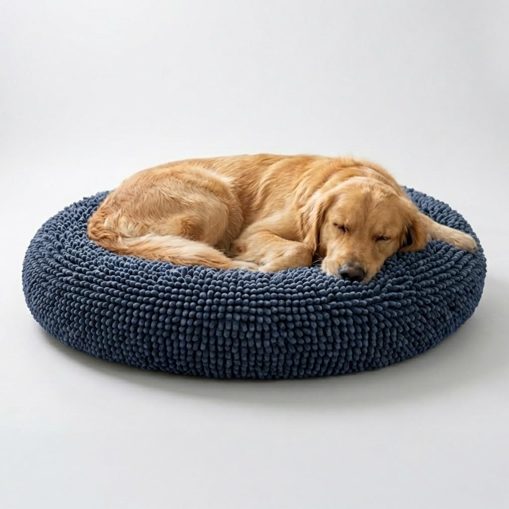 Plush Donut Pet Bed with Removable Cover