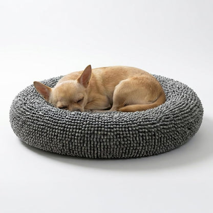 Plush Donut Pet Bed with Removable Cover
