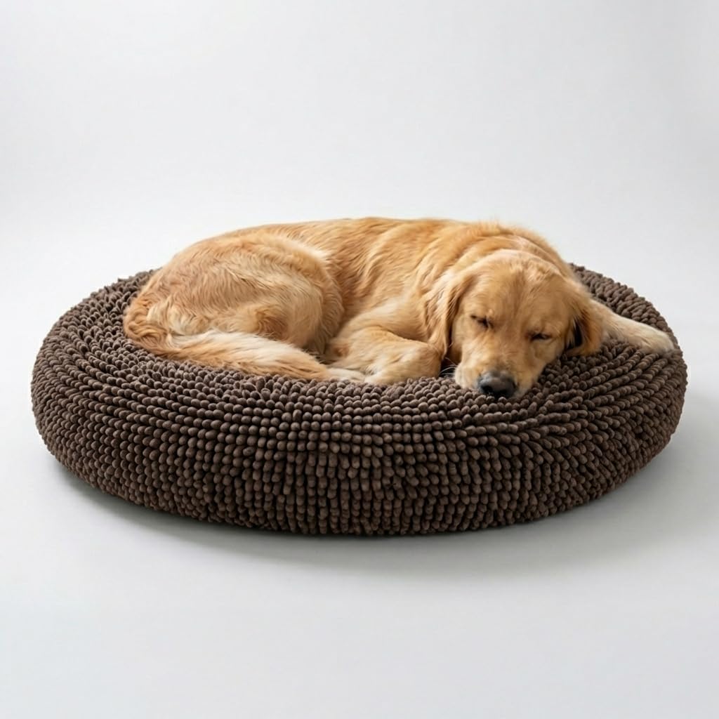 Plush Donut Pet Bed with Removable Cover
