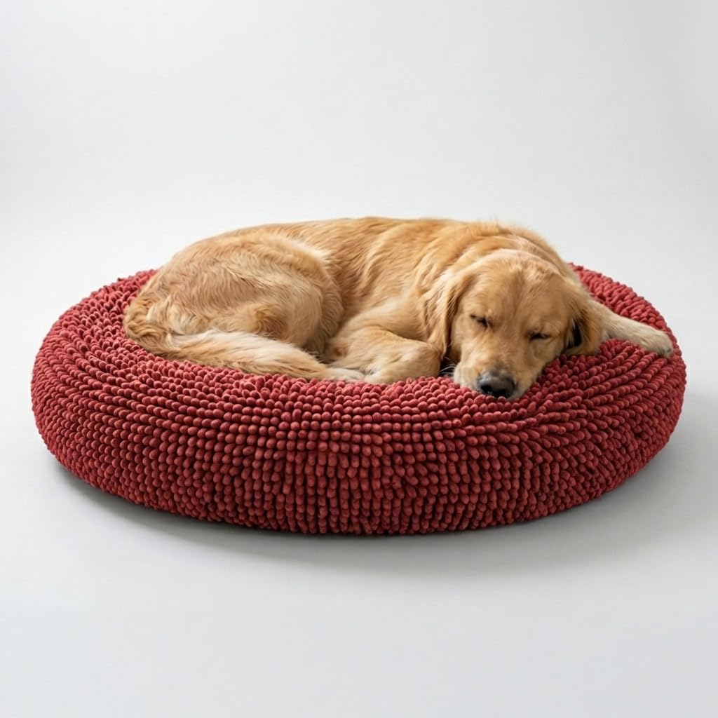 Plush Donut Pet Bed with Removable Cover