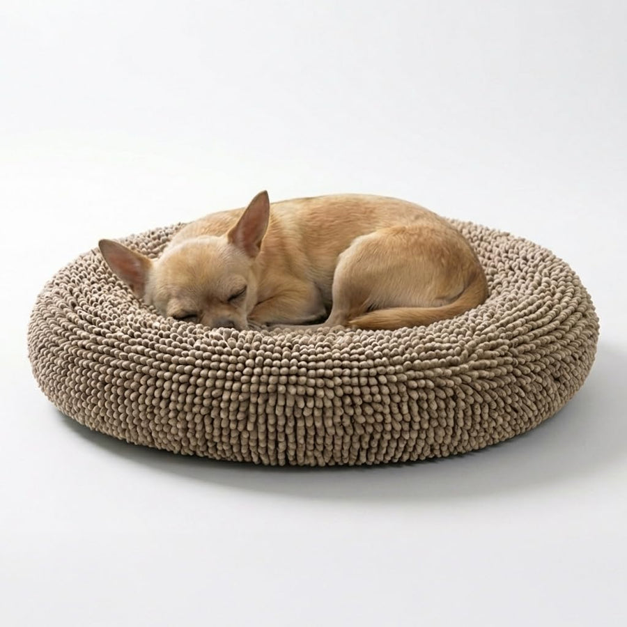 Plush Donut Pet Bed with Removable Cover