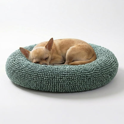 Plush Donut Pet Bed with Removable Cover