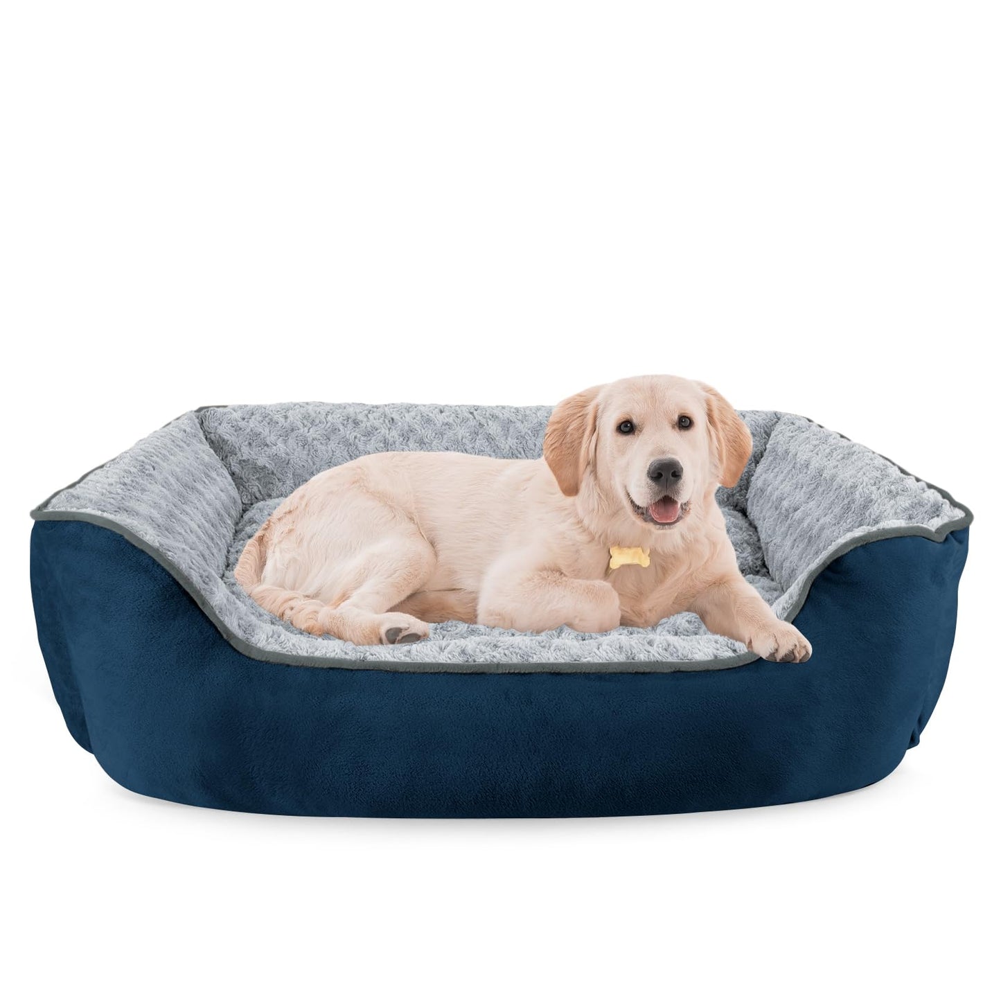 Human-Sized Faux Fur Pet Bed with Pillow Set