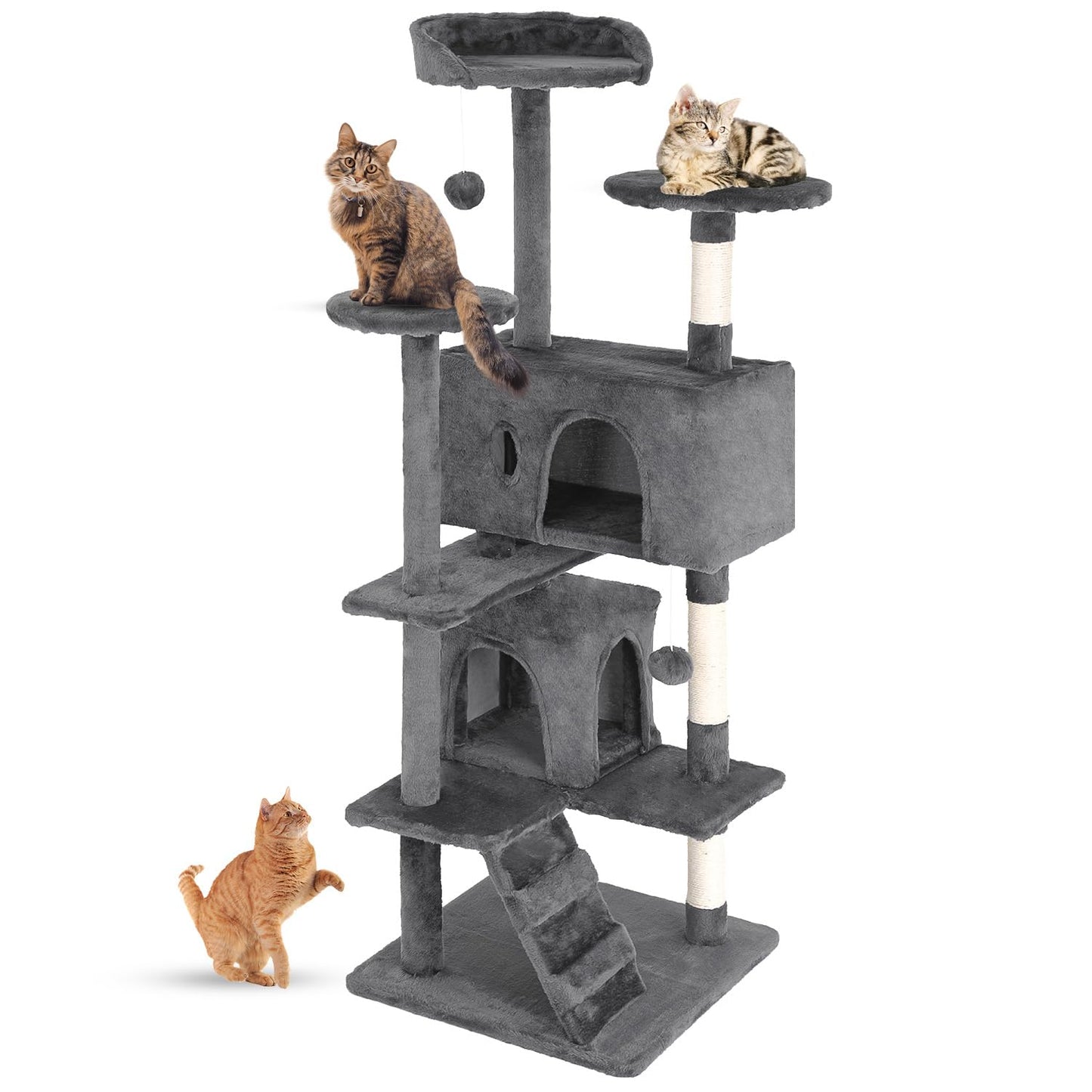Multi-Level Cat Tree with Condo & Scratching Posts