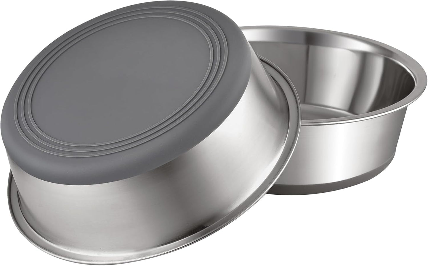 Ceramic Pet Food & Water Bowl Set with Wooden Stand