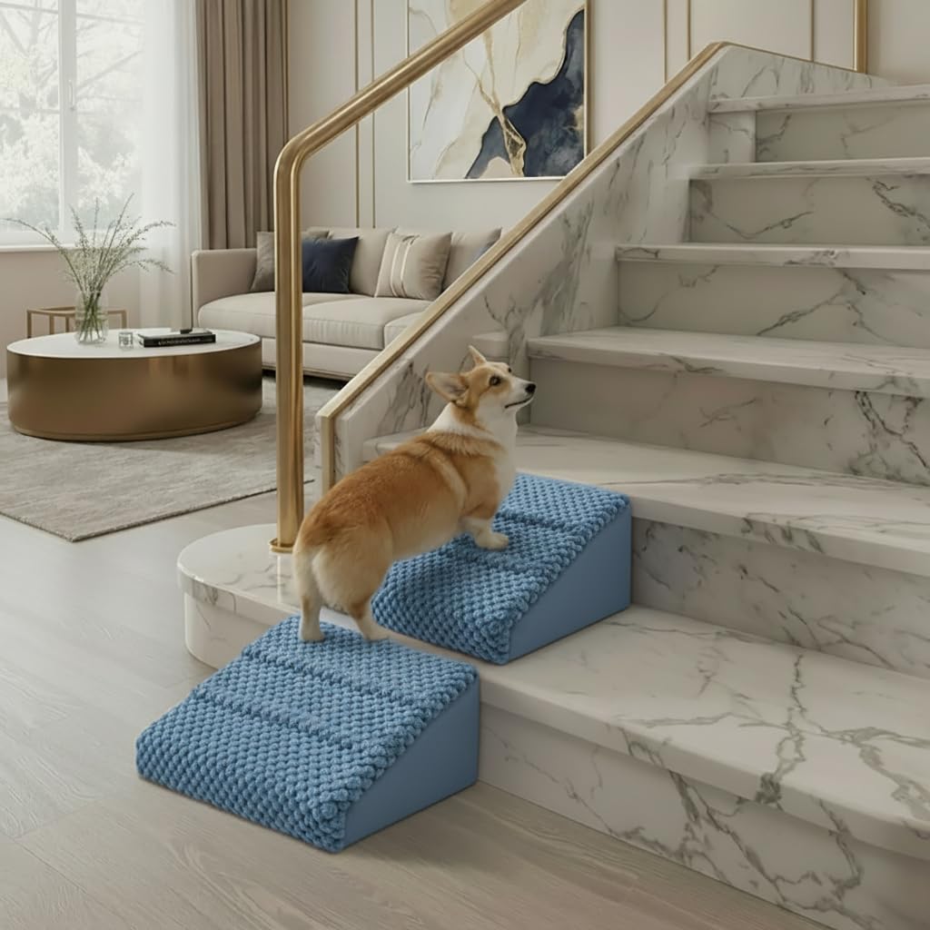 Anti-Slip Foam Pet Ramp Steps with Washable Cover