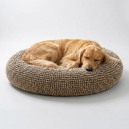 Plush Donut Pet Bed with Removable Cover