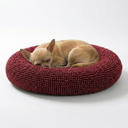 Plush Donut Pet Bed with Removable Cover