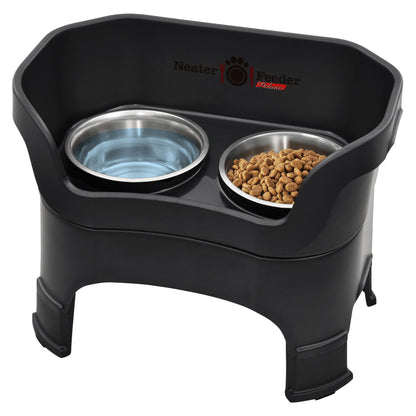 Adjustable Elevated Pet Bowl Set with Splash Guard