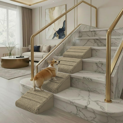 Anti-Slip Foam Pet Ramp Steps with Washable Cover