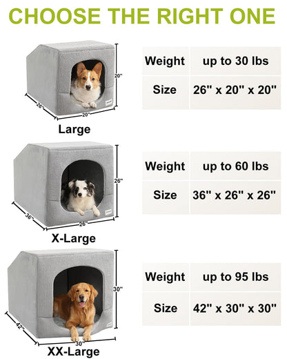 Orthopedic Indoor Pet House with Cushion Bed