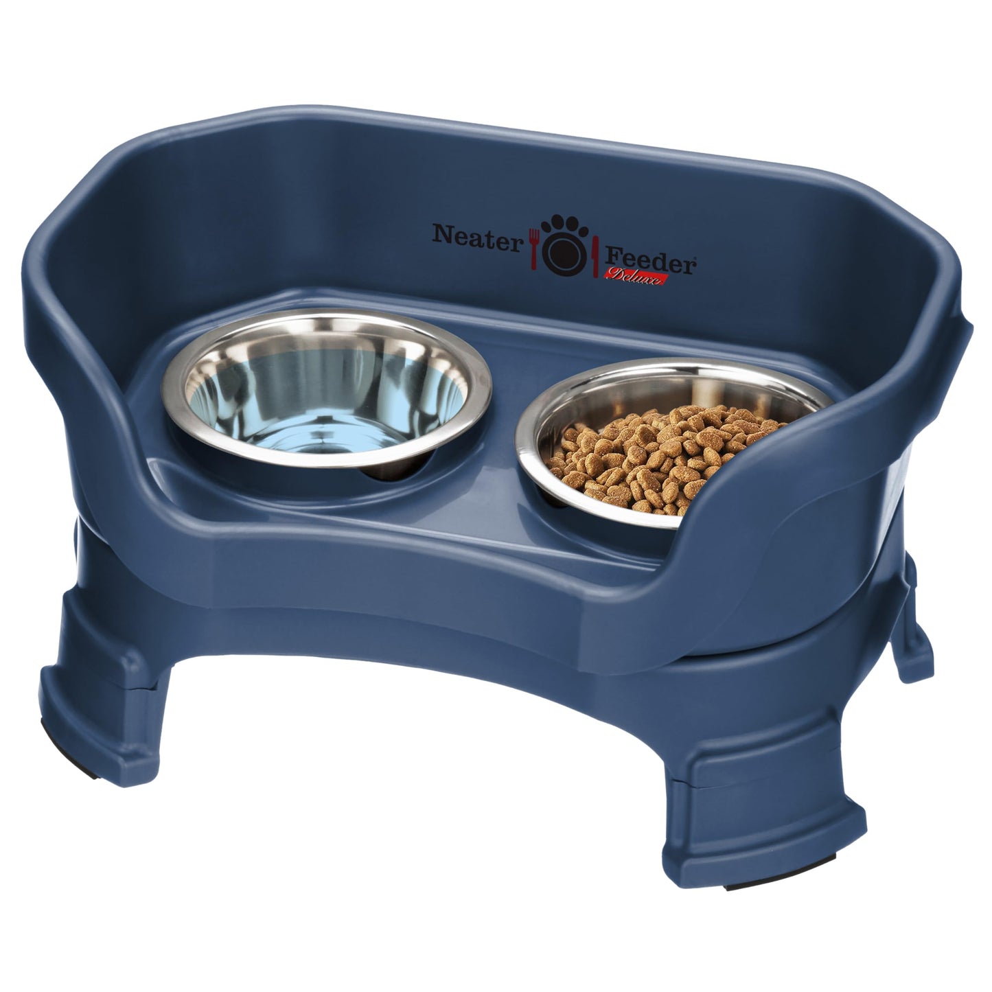 Adjustable Elevated Pet Bowl Set with Splash Guard