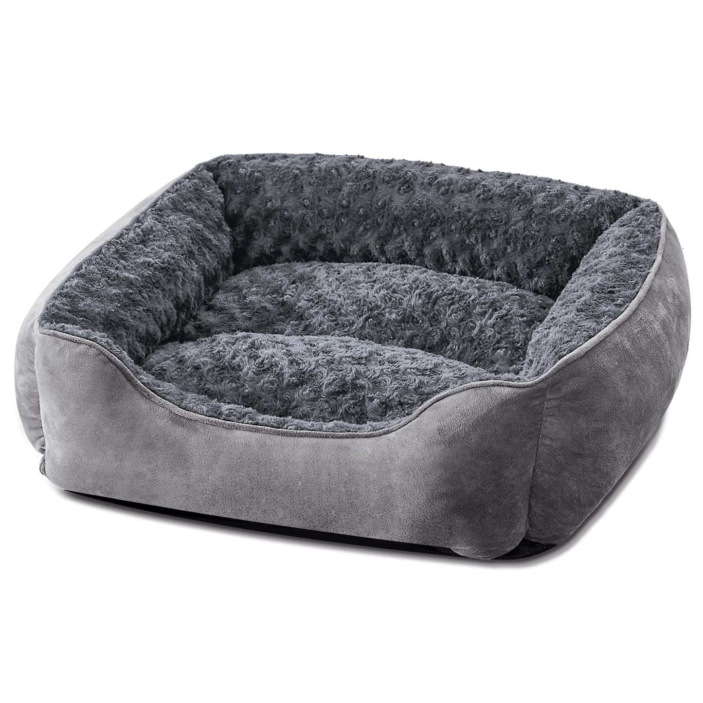 Human-Sized Faux Fur Pet Bed with Pillow Set