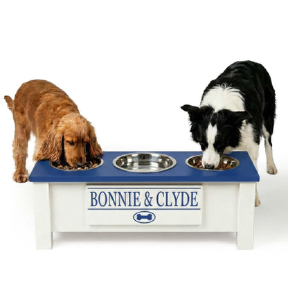 Elevated Dog Bowl Stand with Food Storage Bin